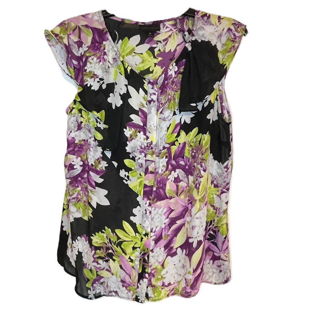 Worthington Womens Floral Blouse